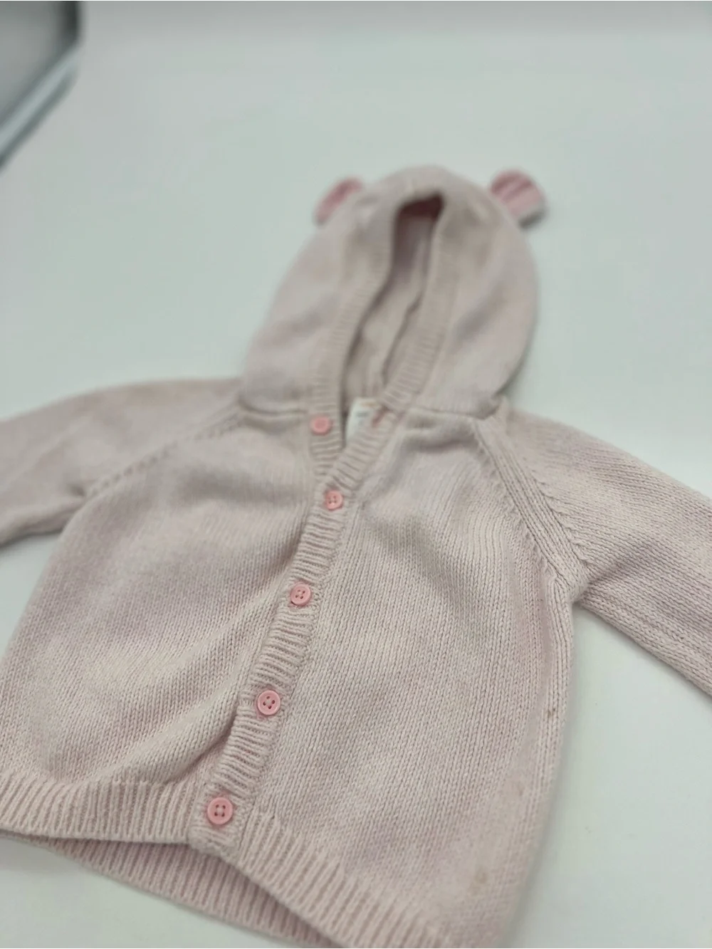 Gymboree Baby Girl Pink Sweater 3-6 Months Cotton Hooded